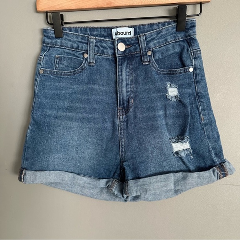 Abound High-Rise Cuffed Hem Short | Medium Dark Wash